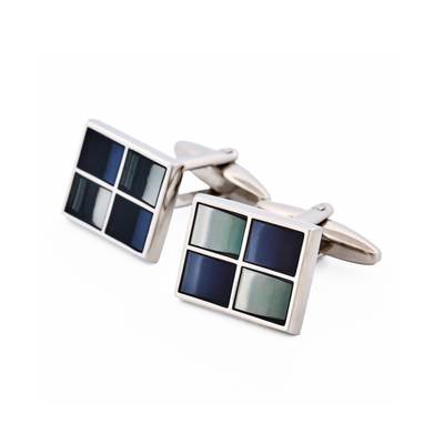 Grey Charcoal Resin Cufflinks