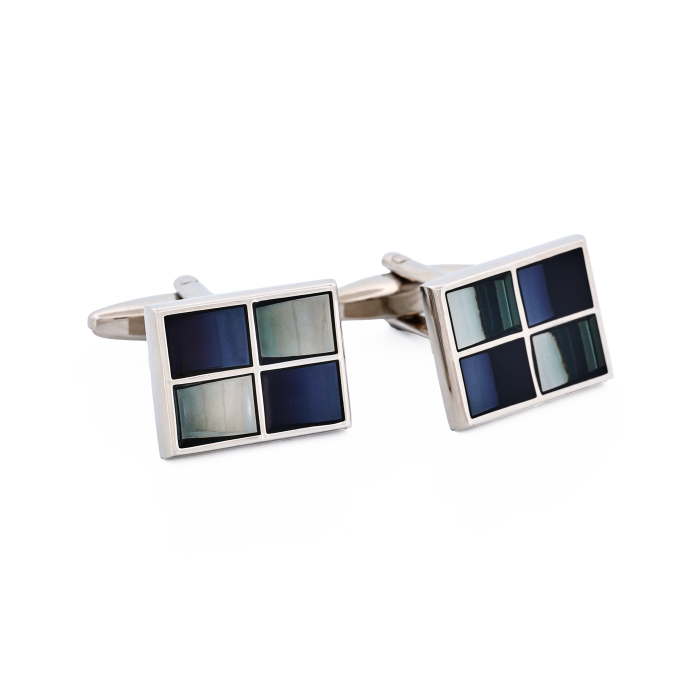 Grey Charcoal Resin Cufflinks