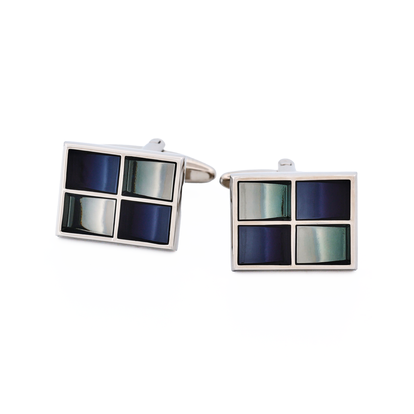 Grey Charcoal Resin Cufflinks