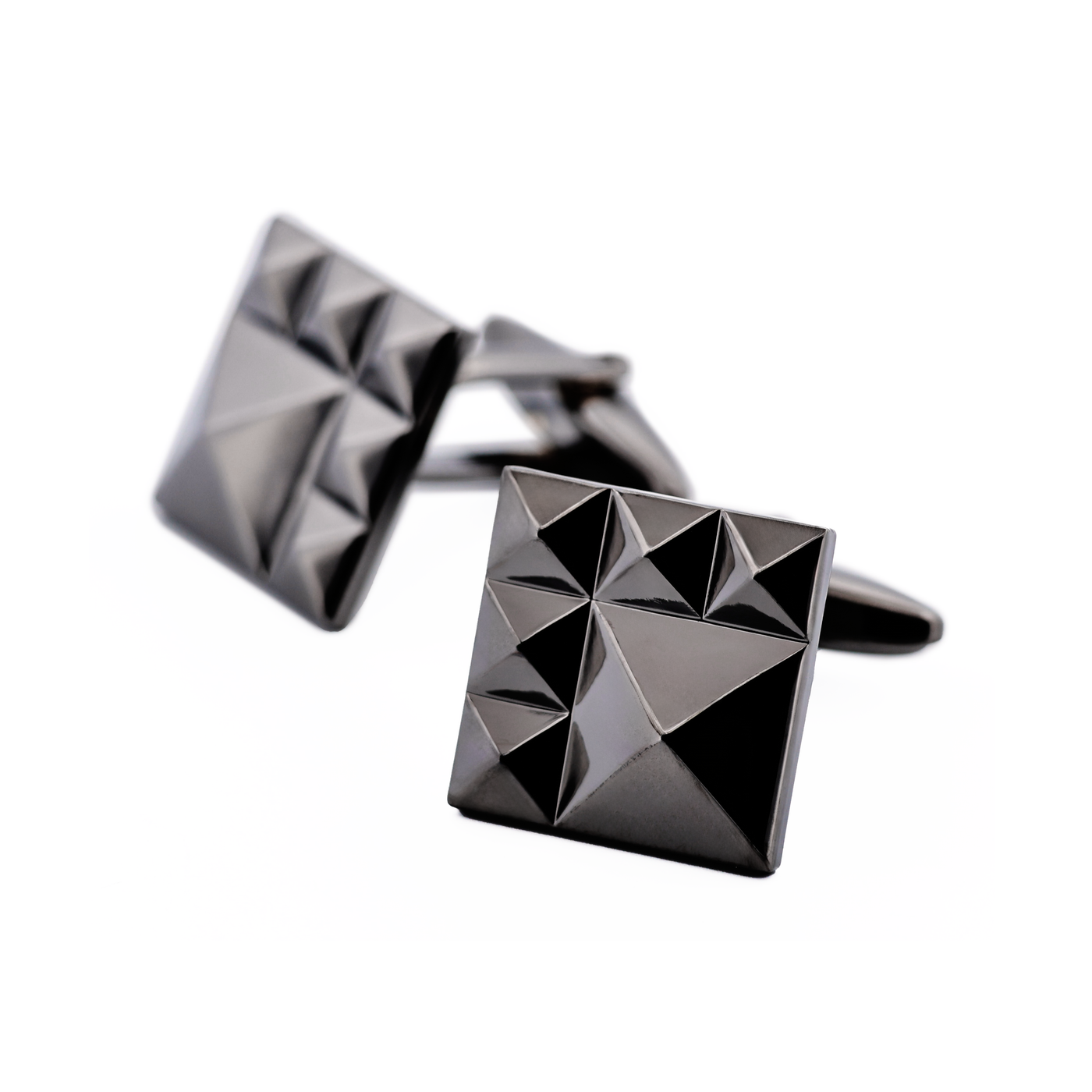Gun Metal Pyramid Cufflinks