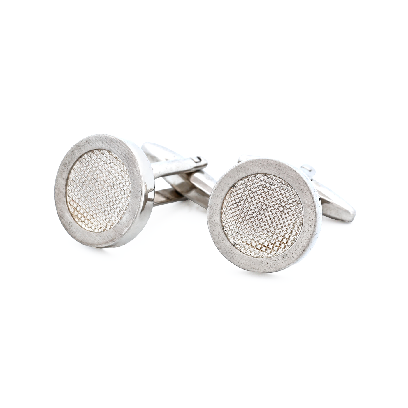 Brushed Rhodium Cufflinks