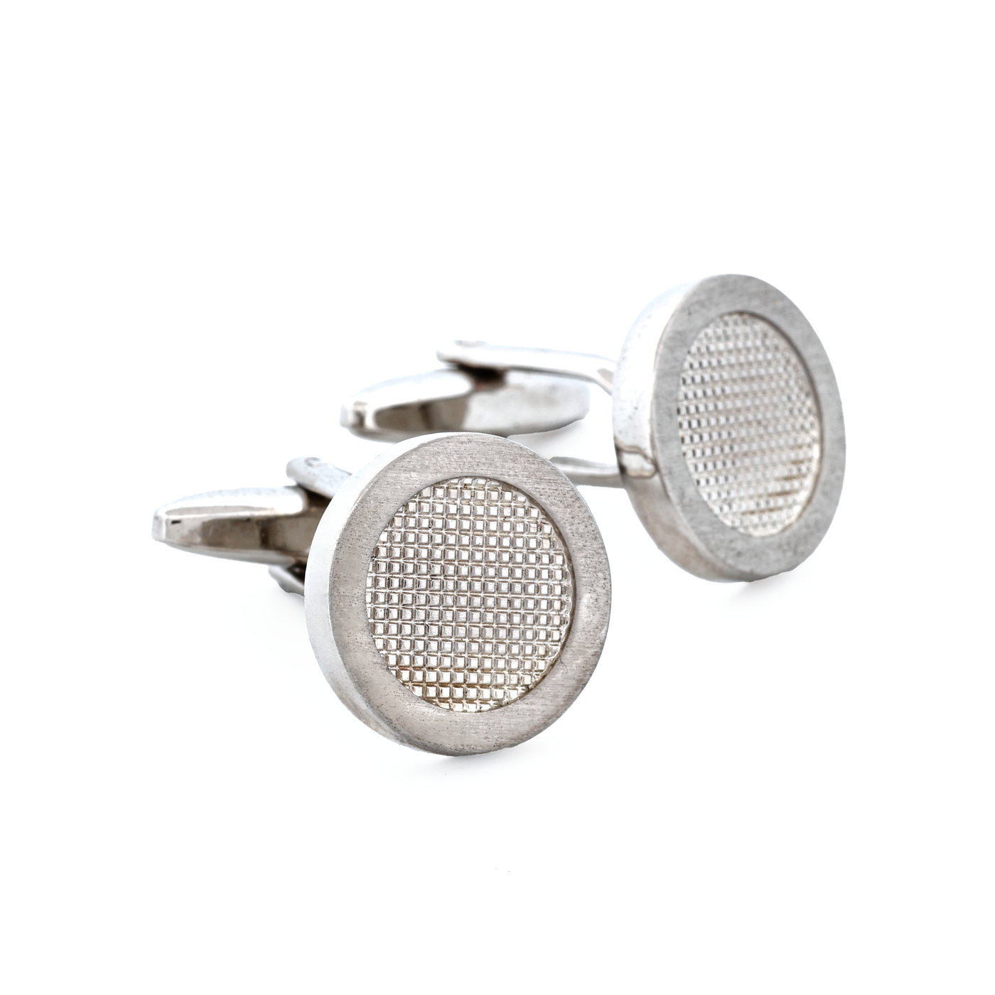 Brushed Rhodium Cufflinks