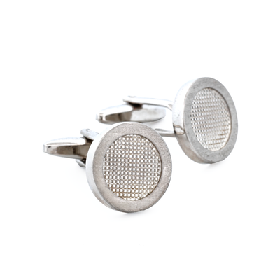 Brushed Rhodium Cufflinks