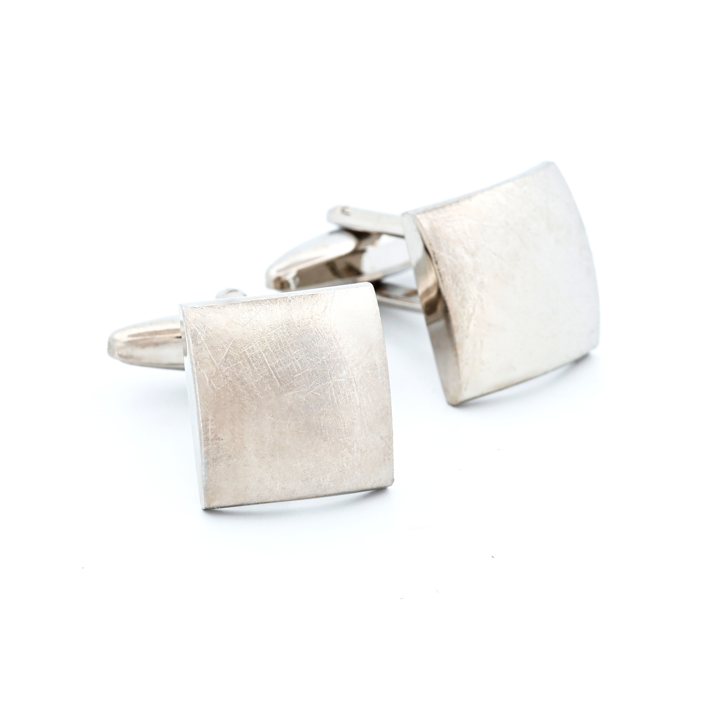 Brusherhodium Plated Cufflinks