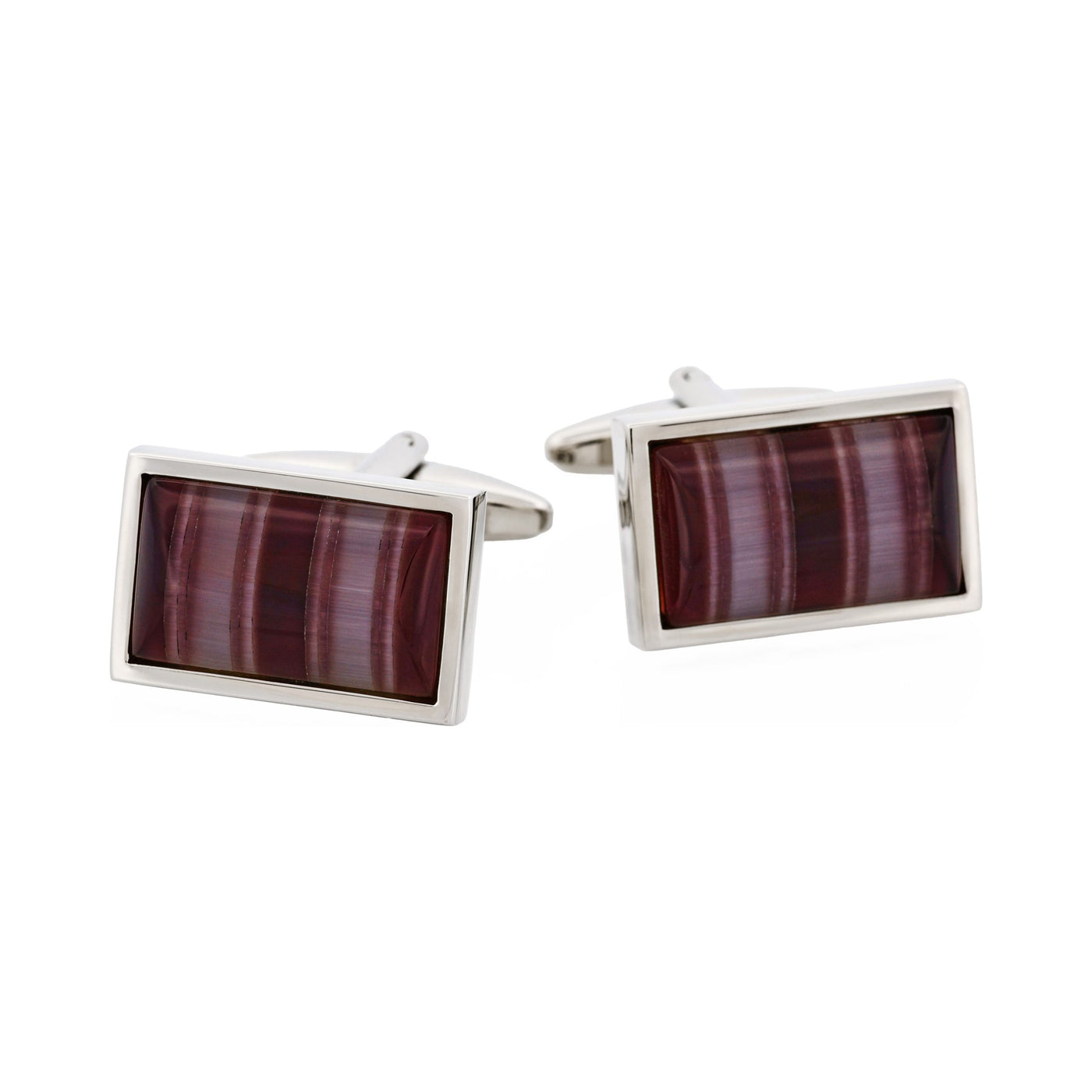 Multi Purple Striped Cat’s Eye Cufflinks