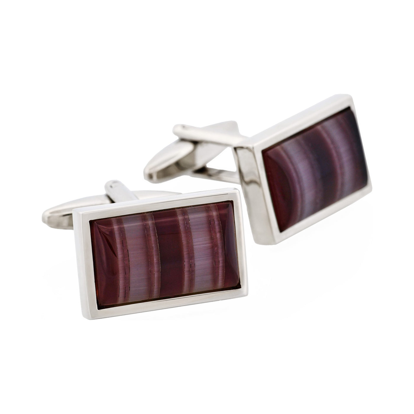 Multi Purple Striped Cat’s Eye Cufflinks