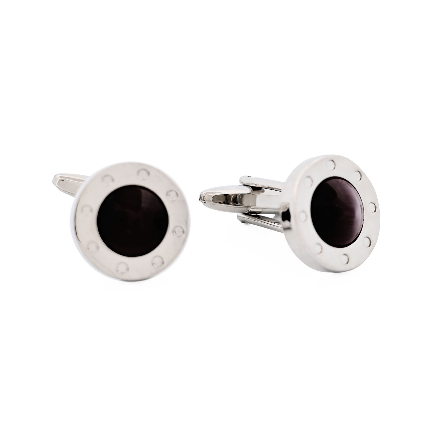 Purple Cat's Eye Cufflinks