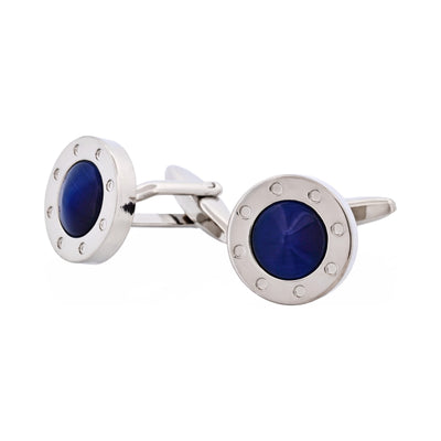 Dark Blue Cat’s Eye Cufflinks