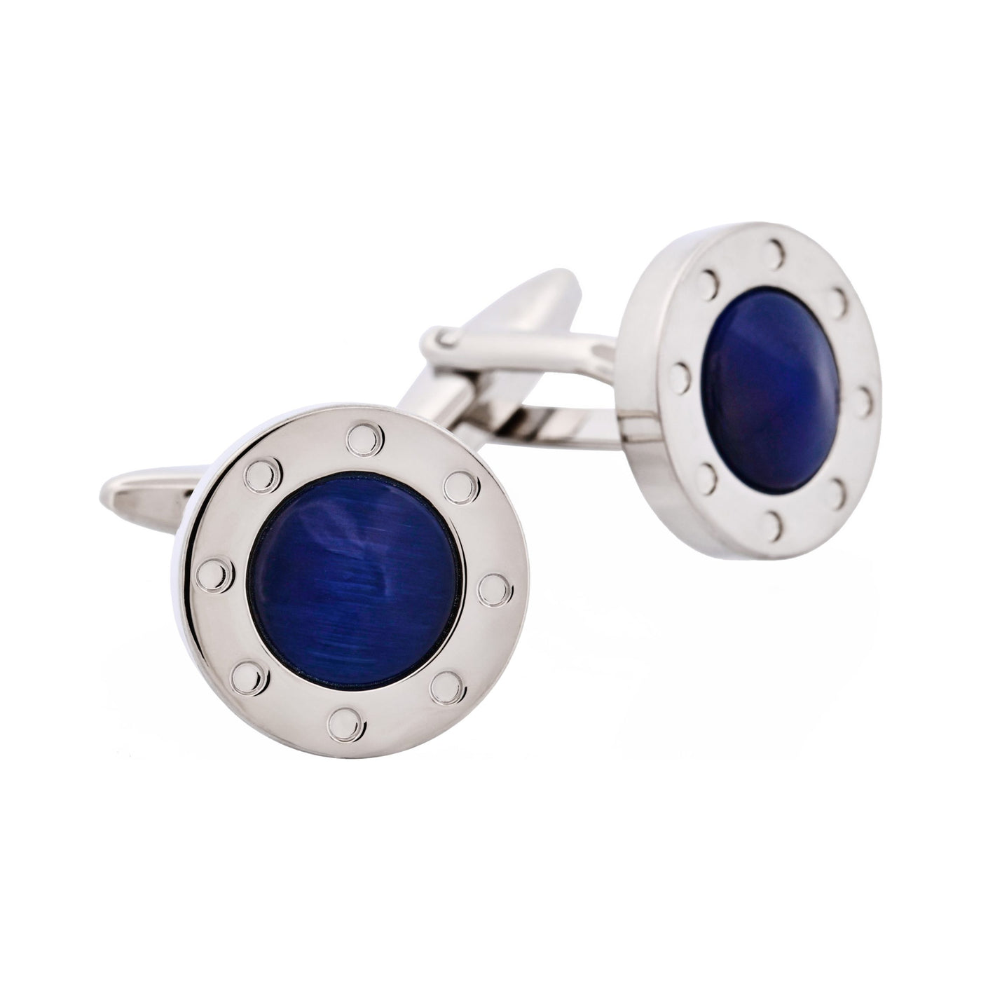 Dark Blue Cat’s Eye Cufflinks
