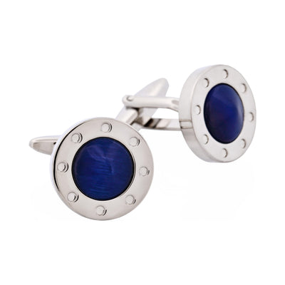 Dark Blue Cat’s Eye Cufflinks
