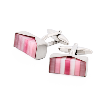 Multi Pink Purple Grey Cufflinks