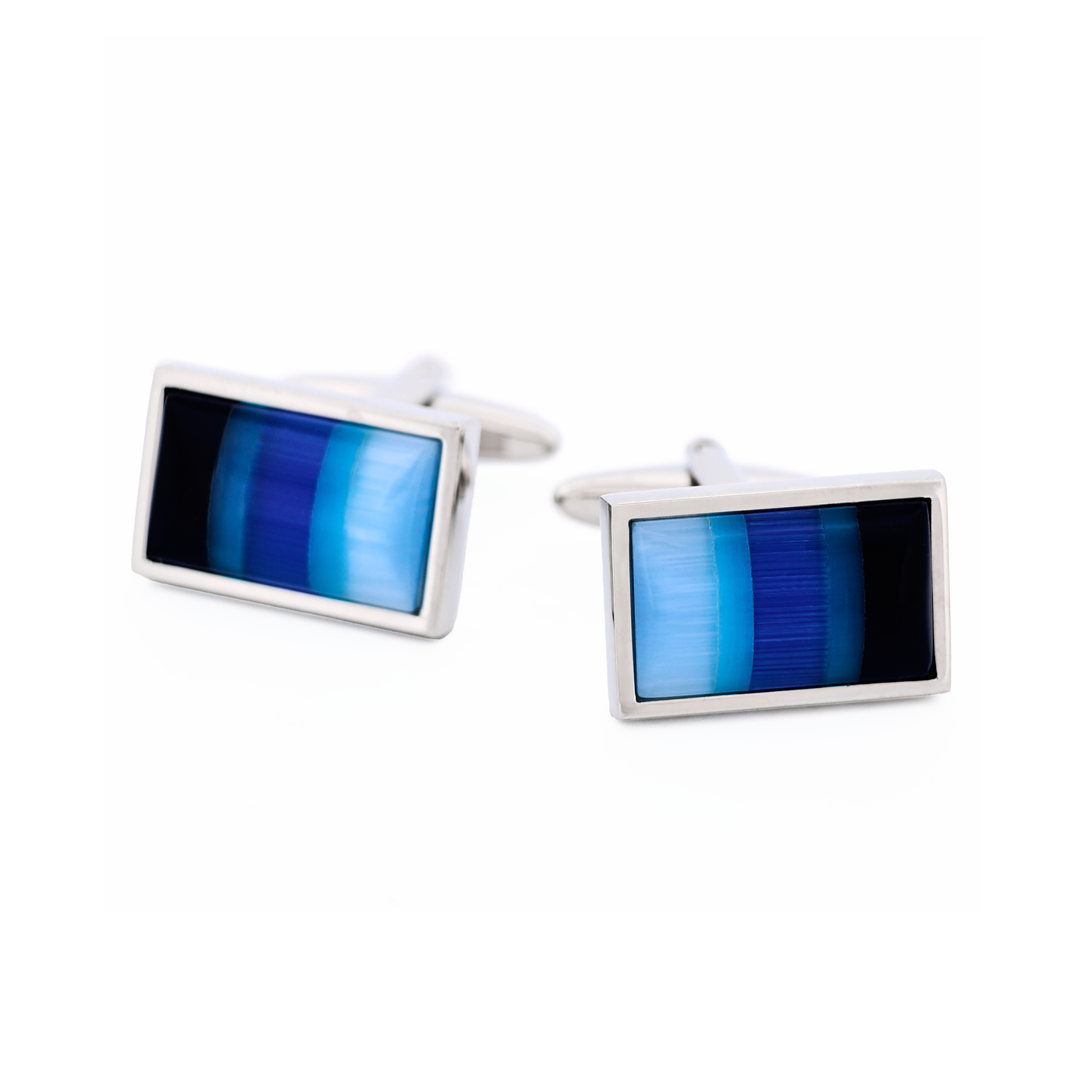 Multi Blue Cat's Eye Cufflinks