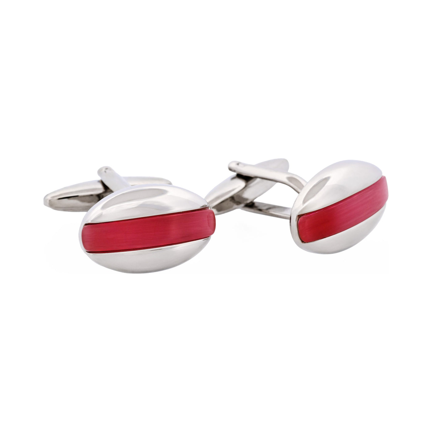 Pink Cat’s Eye Oval Cufflinks
