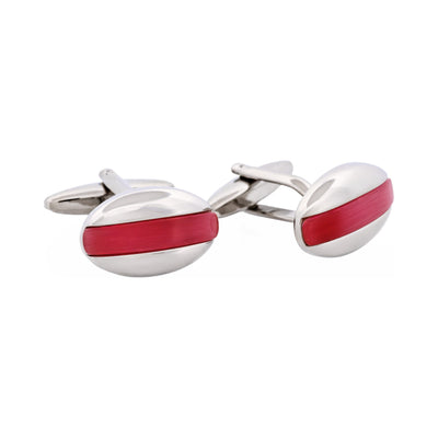 Pink Cat’s Eye Oval Cufflinks