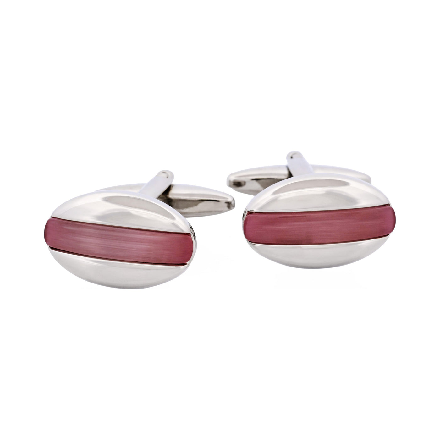 Lilac Cat’s Eye Oval Cufflinks