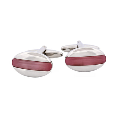 Lilac Cat’s Eye Oval Cufflinks