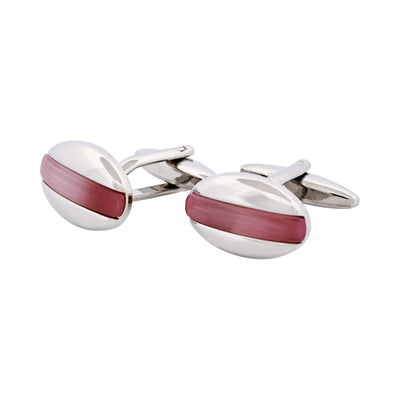 Lilac Cat’s Eye Oval Cufflinks