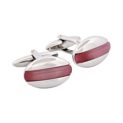 Lilac Cat’s Eye Oval Cufflinks