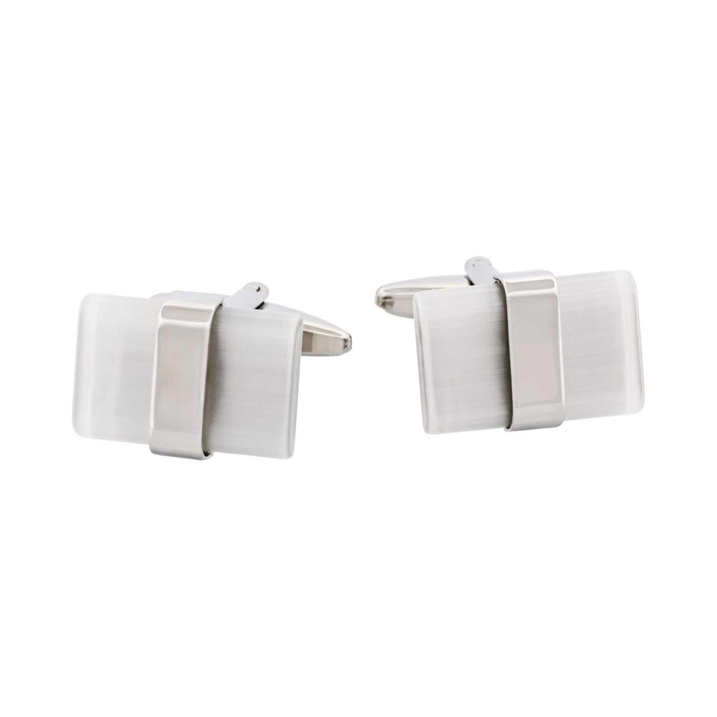 White Cat’s Eye Cufflinks
