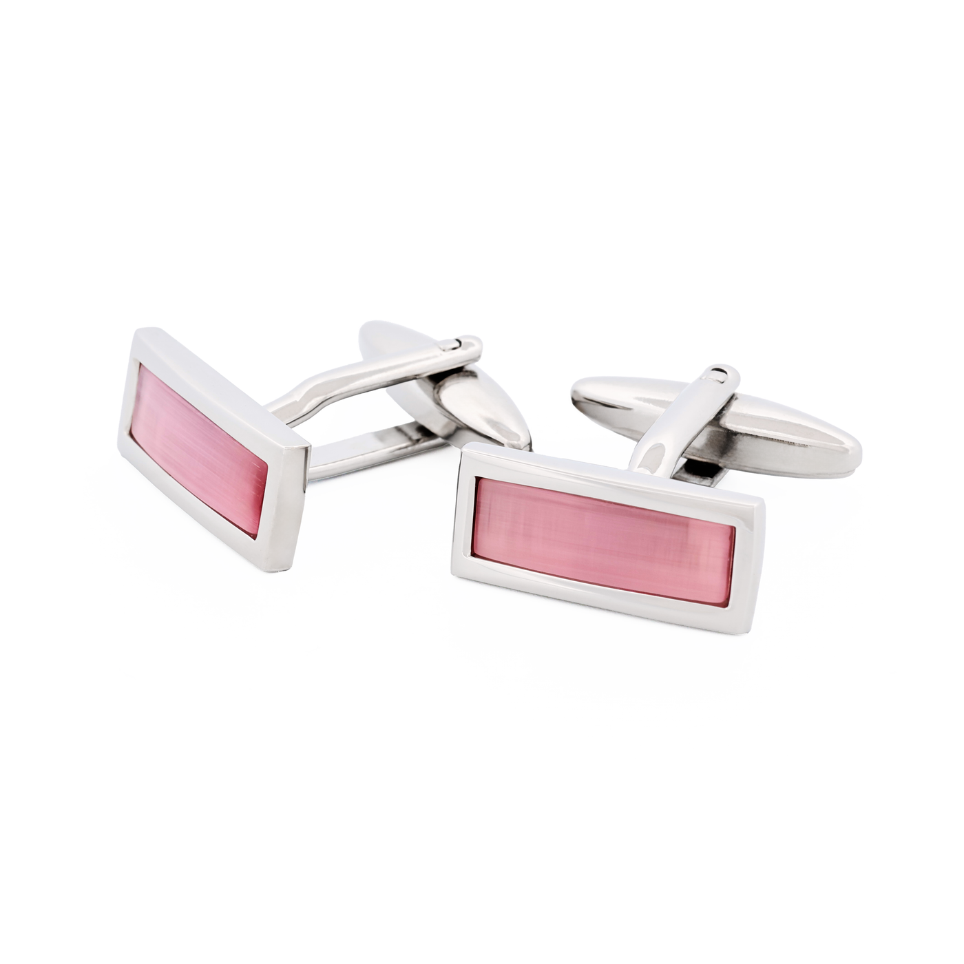 Pink Cat's Eye Cufflinks