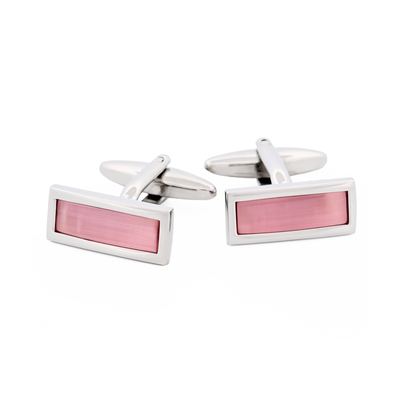 Pink Cat's Eye Cufflinks