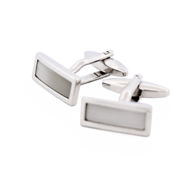 White Cat's Eye Cufflinks