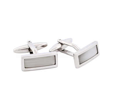 White Cat's Eye Cufflinks