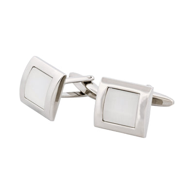 White cat's eye Cufflinks