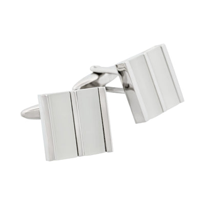 White Striped Cat’s Eye Cufflinks