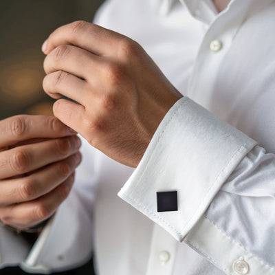 Matt Black Square Cufflinks