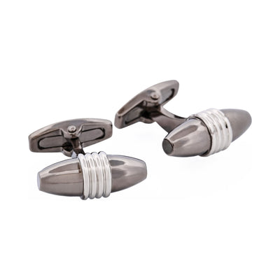 Gun Metal & Rhodium Plated Cufflinks