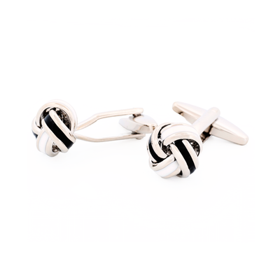Black & White Knot Cufflinks