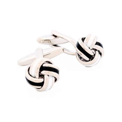 Black & White Knot Cufflinks