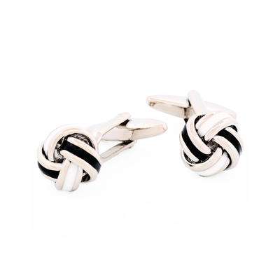 Black & White Knot Cufflinks