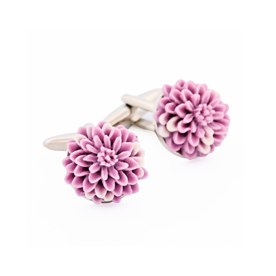 Lilac Flower Cufflinks