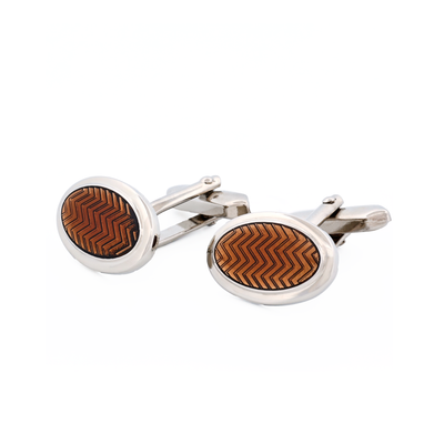 Grey Enamel Cufflinks