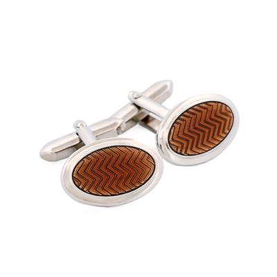 Grey Enamel Cufflinks