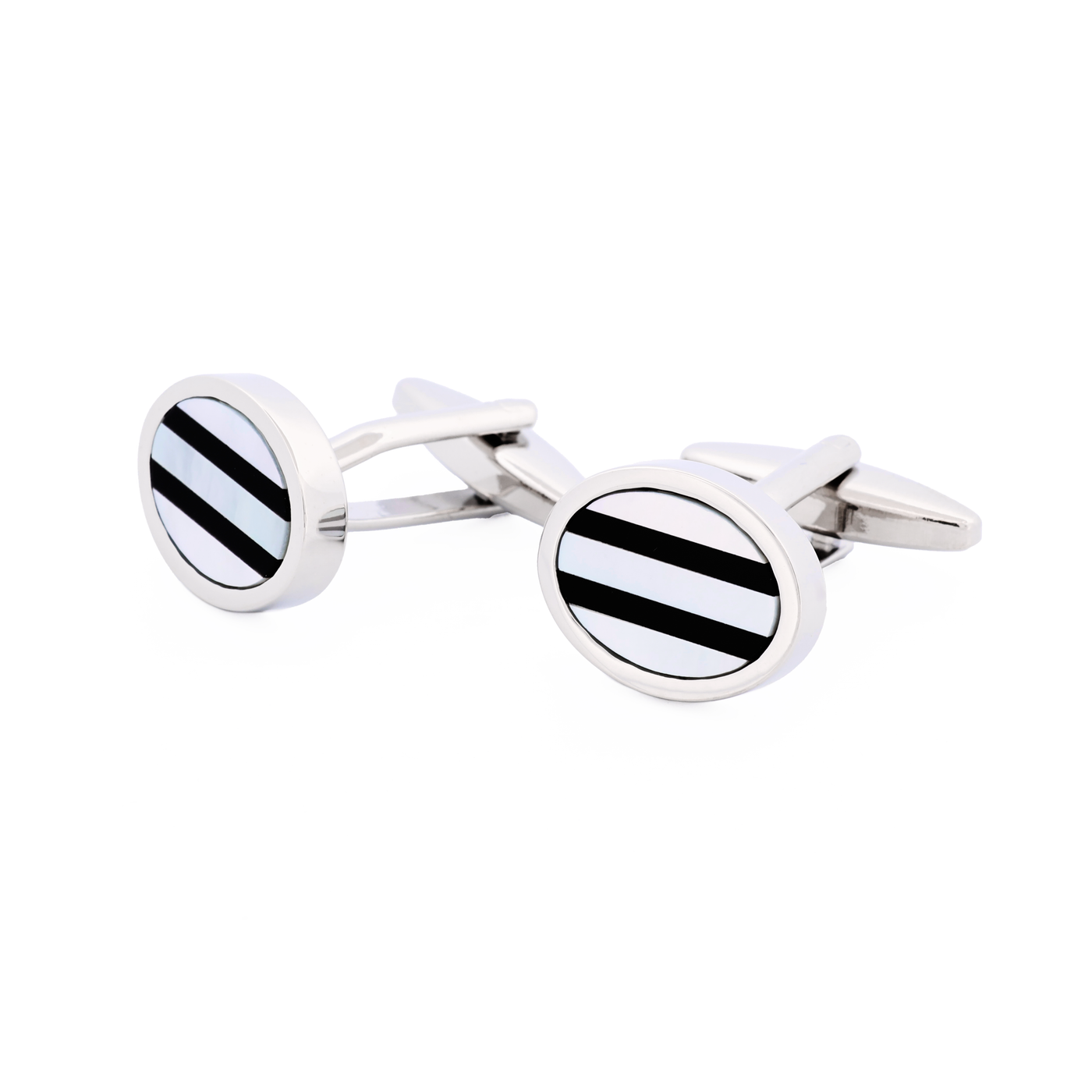Mother Of Pearl Onyx Cufflinks
