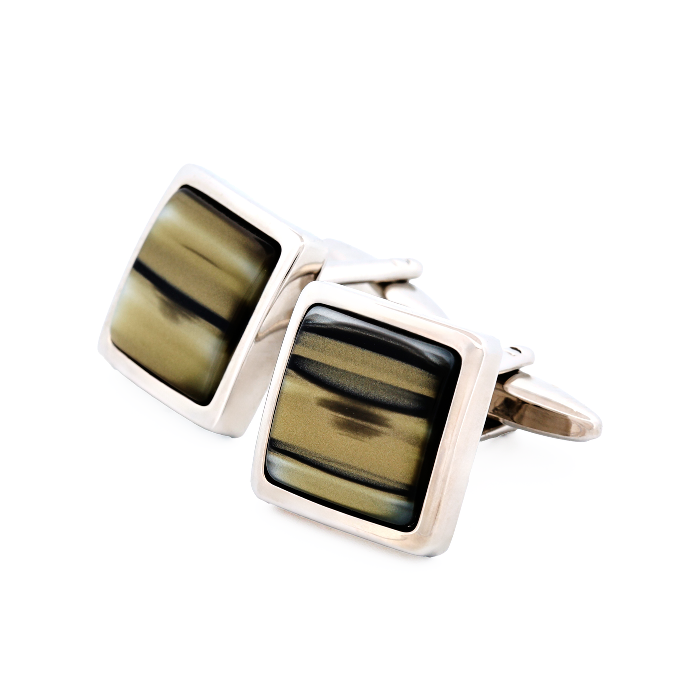 Green Venitian Glass Cufflinks