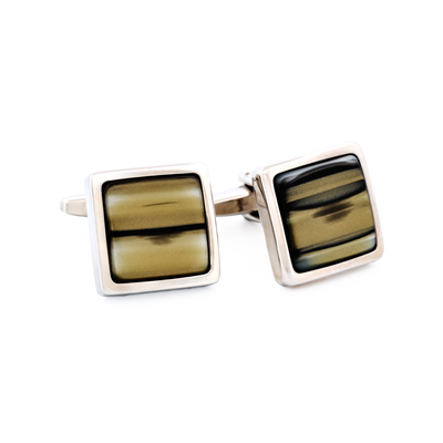 Green Venitian Glass Cufflinks
