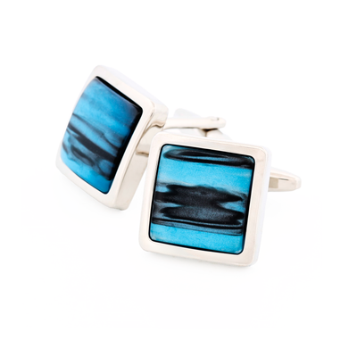 Blue Venitian Glass Cufflinks