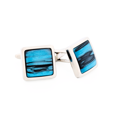 Blue Venitian Glass Cufflinks