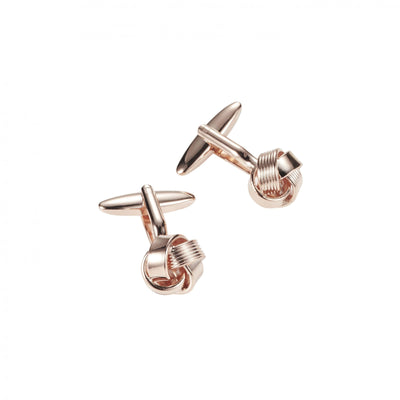 Rose Gold Plated Knot Cufflinks