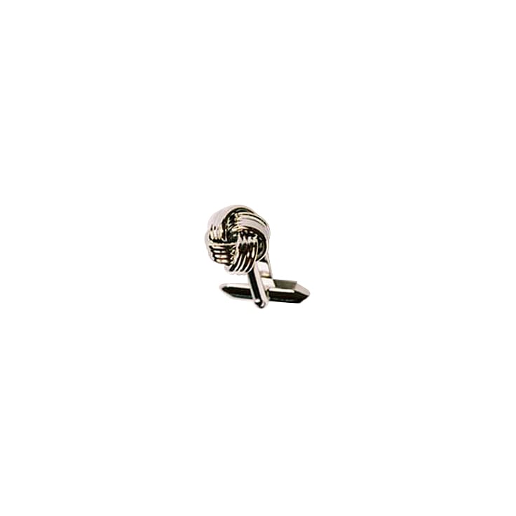 Rhodium Plated Knot Cufflinks