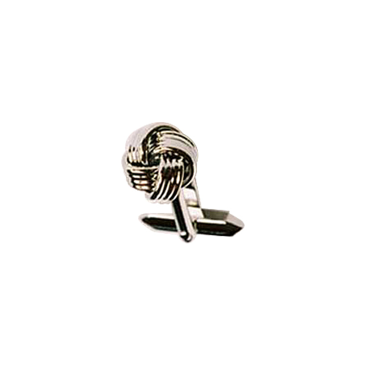 Rhodium Plated Knot Cufflinks