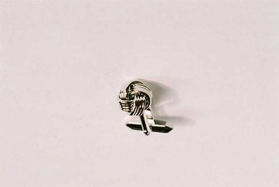 Rhodium Plated Knot Cufflinks