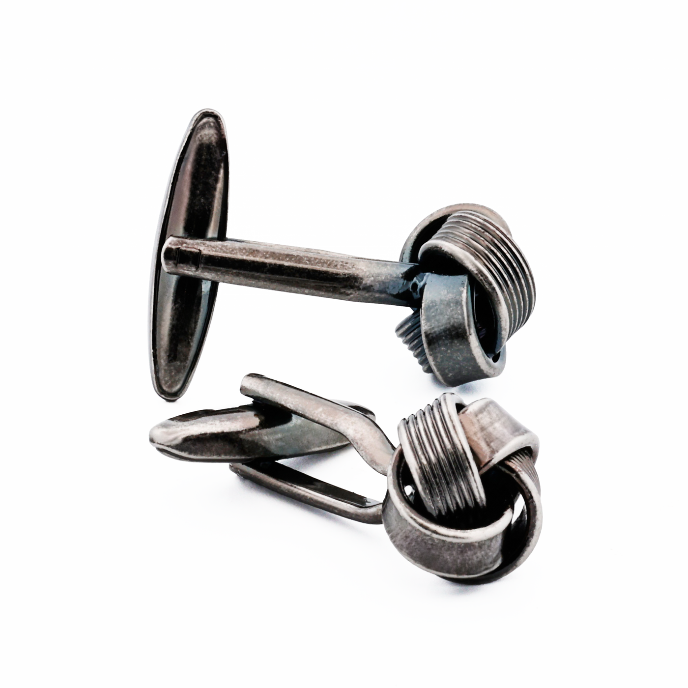 Antique Rhodium Plated Knot Cufflinks