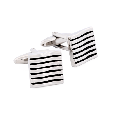 Rhodium Plated Cufflinks