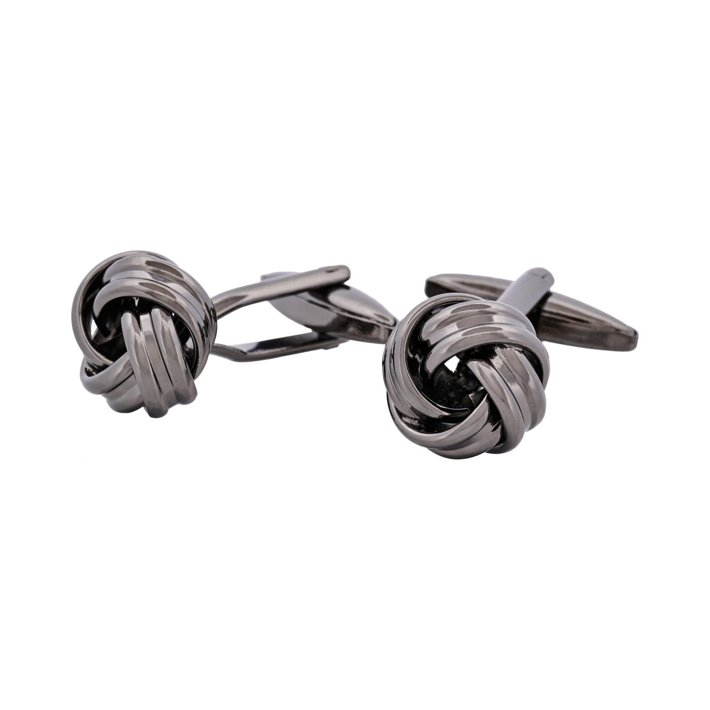 Gun Metal Large Knot Cufflinks