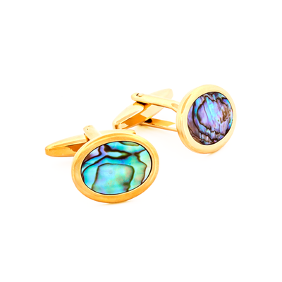 Abalone Gold Plated Cufflinks